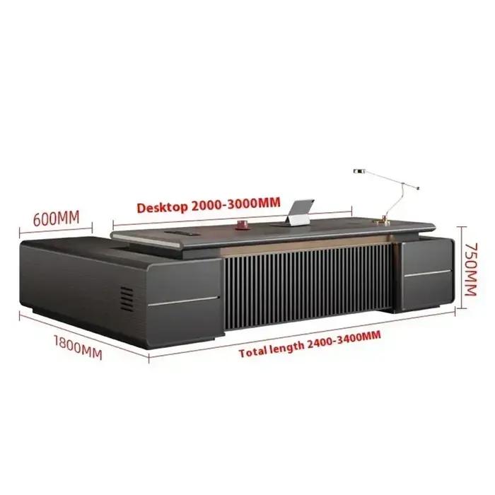 Bureau debout électrique Premium, Station de recharge pour exécutifs, gestion des câbles, décoration