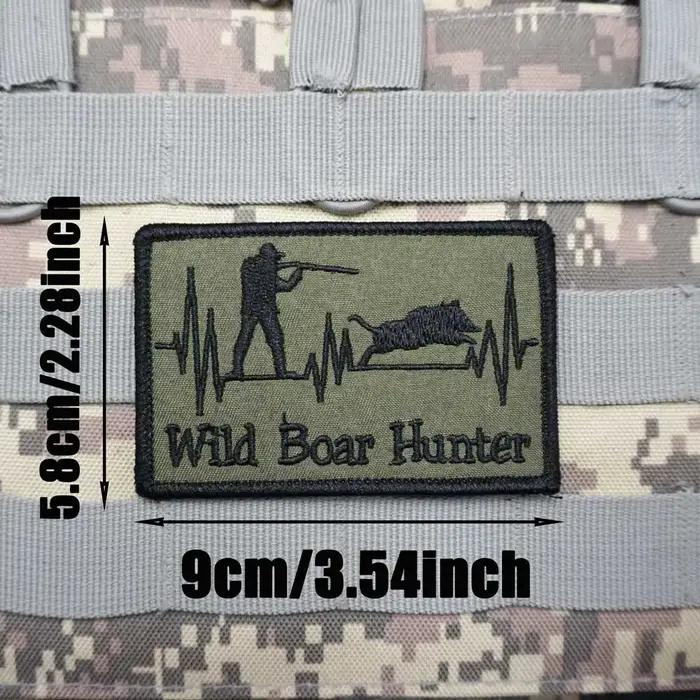 Patch brodé tendance pour chasseur de sangliers en extérieur