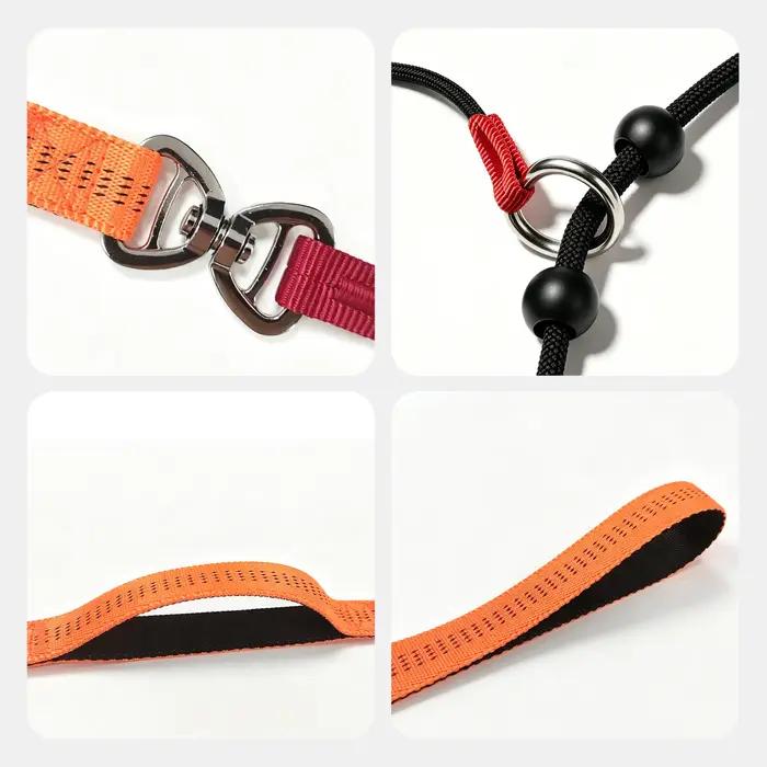 Laisse de dressage pour chien anti-étranglement collier de 150cm laisse de contrôle en chaîne en plastique P pour promenade et compétition multicolore blanc lavande