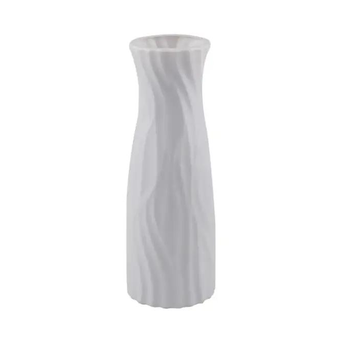 Vase à Fleurs en Plastique et Céramique Solide