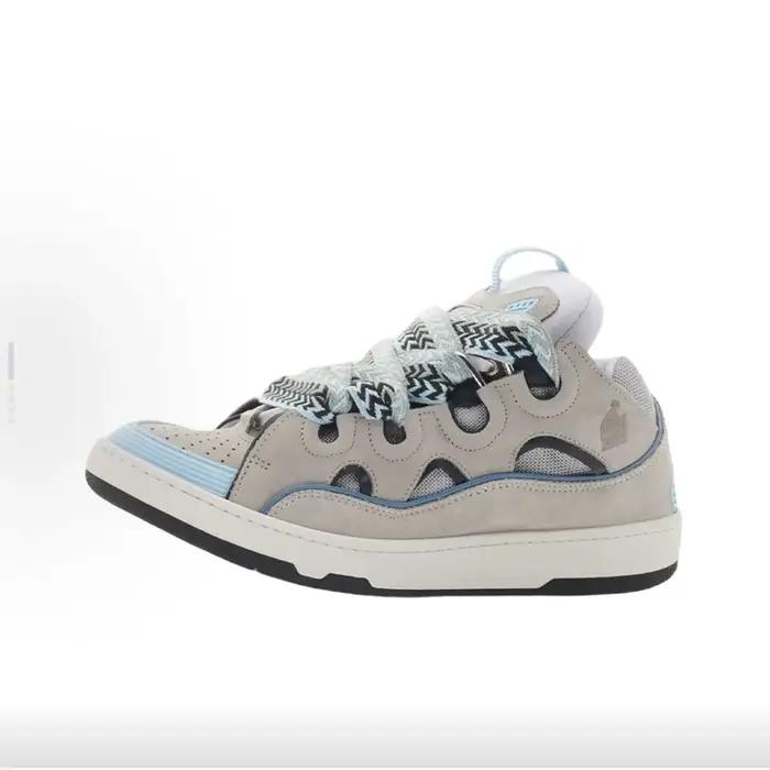 Nouvelles baskets à lacets LANVIN SPORT, plateforme, semelle épaisse, bout rond, couleurs mélangées,