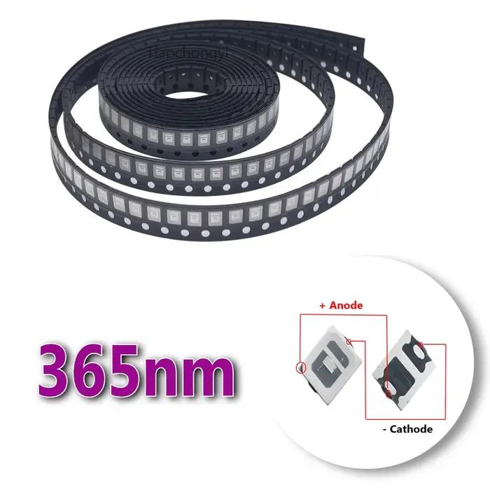 2835 3528 SMD UV violet puce de lumière lampes ltraviolet 0.5W 0.2W 395nm 365nm LED Diode électroluminescente ampoule