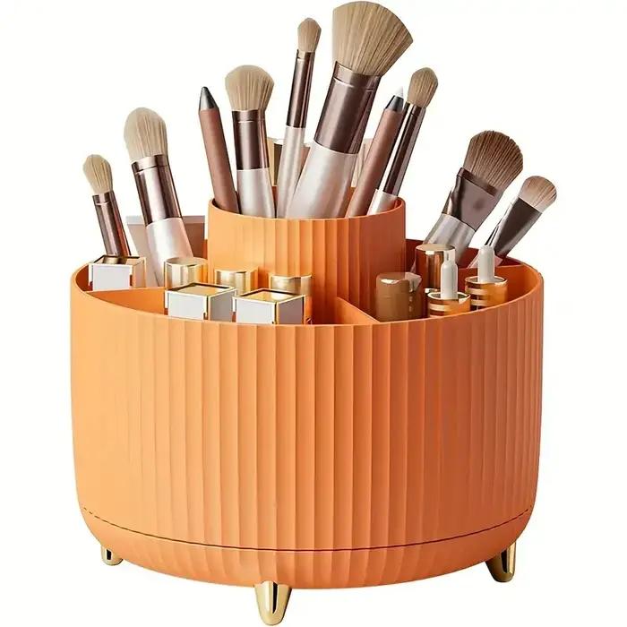 360 ° Boîte de rangement rotative pour outils de maquillage