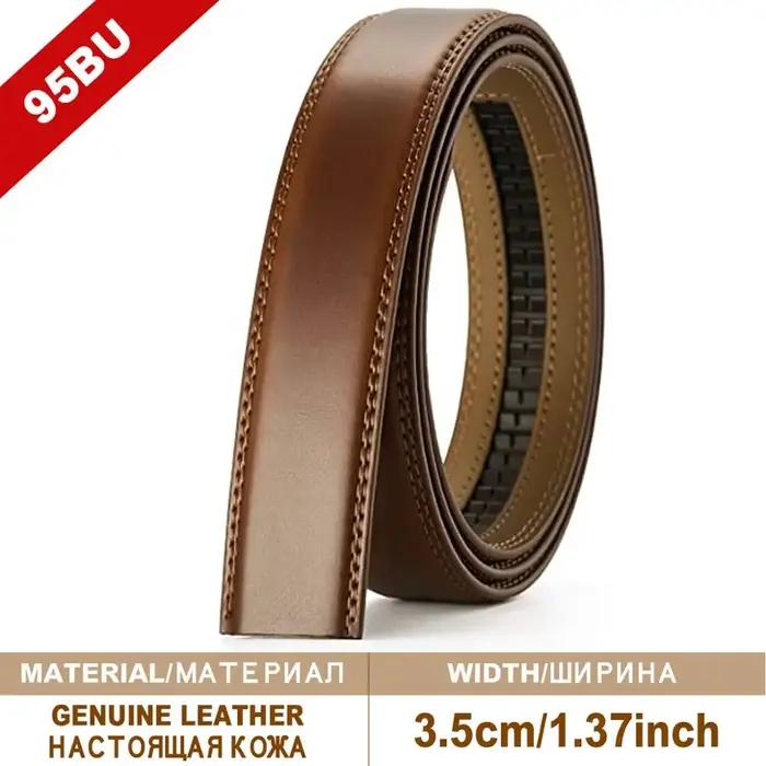 JACNAIP ceinture homme cuir sans tête boucle automatique ceinture peau de vache jeunesse ceinture sa