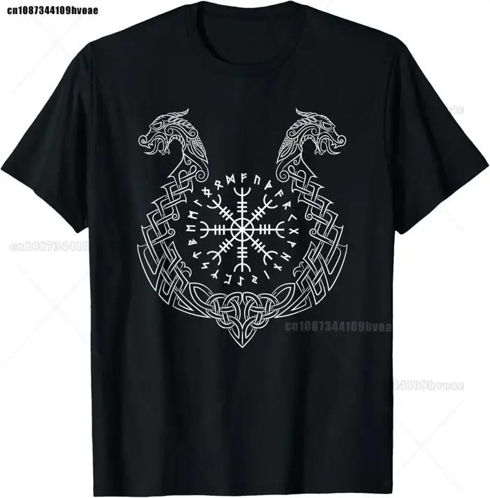 T-Shirt Viking Blood Runs Through My Veins pour hommes, manches courtes, t-shirts de style nordique,