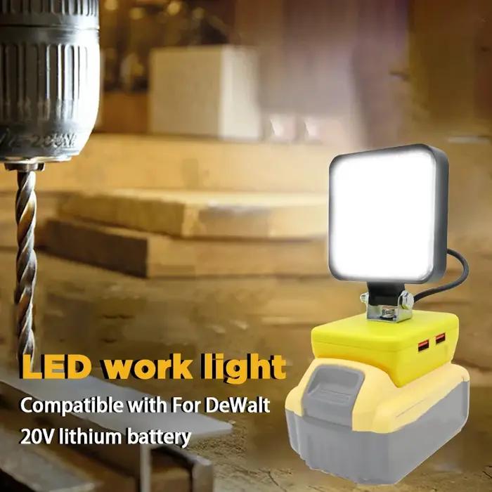 Lumière Led pour Dewalt pour Milwaukee pour Makita pour Bosch, projecteur à batterie 18V, travail en