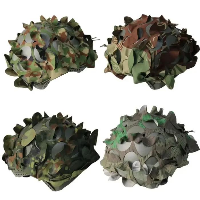 Housse casque camouflage AOR2 A-TACS FG 3D Tiger Stripe Flecktarn pour airsoft chasse tactique