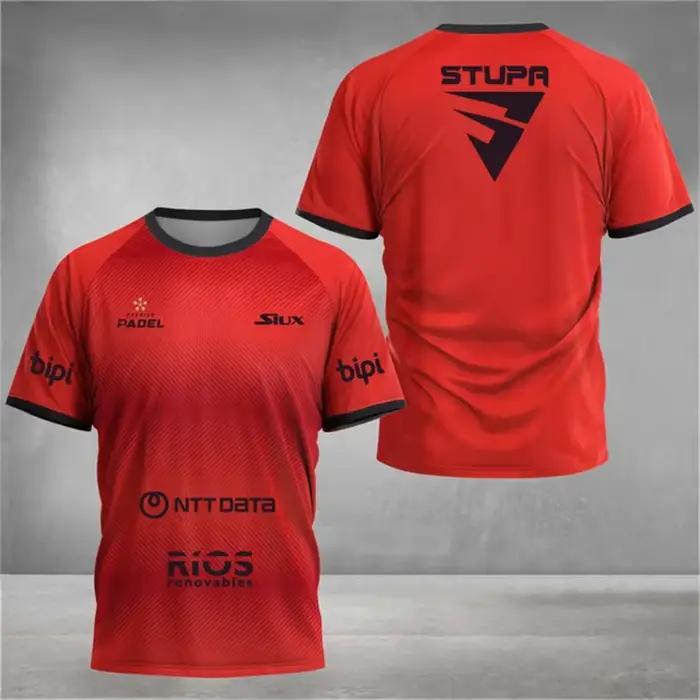 Nouveaux hommes Fitness sport T-shirt respirant séchage rapide chemise hommes mode tendance Tennis sport à manches courtes vêtements pour hommes