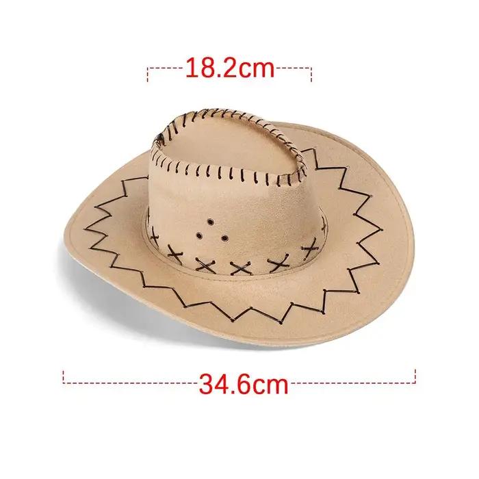 Chapeau de Cowboy en Daim pour Homme et Femme, Casquette Unisexe à la Mode