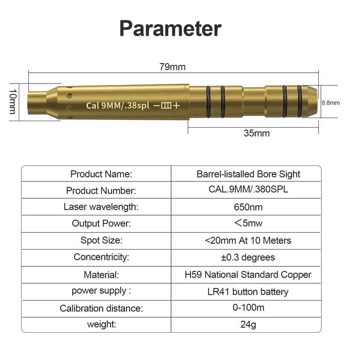 Visée laser rouge tactique pour pistolet et fusil, calibres .22lr, .177, 9mm/.38spl, pour entraînement au tir