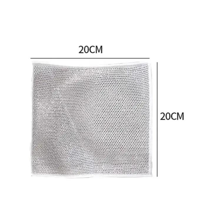 Chiffon à vaisselle en fil métallique, torchon multifonctionnel anti-rayures pour livres, cuisine, H
