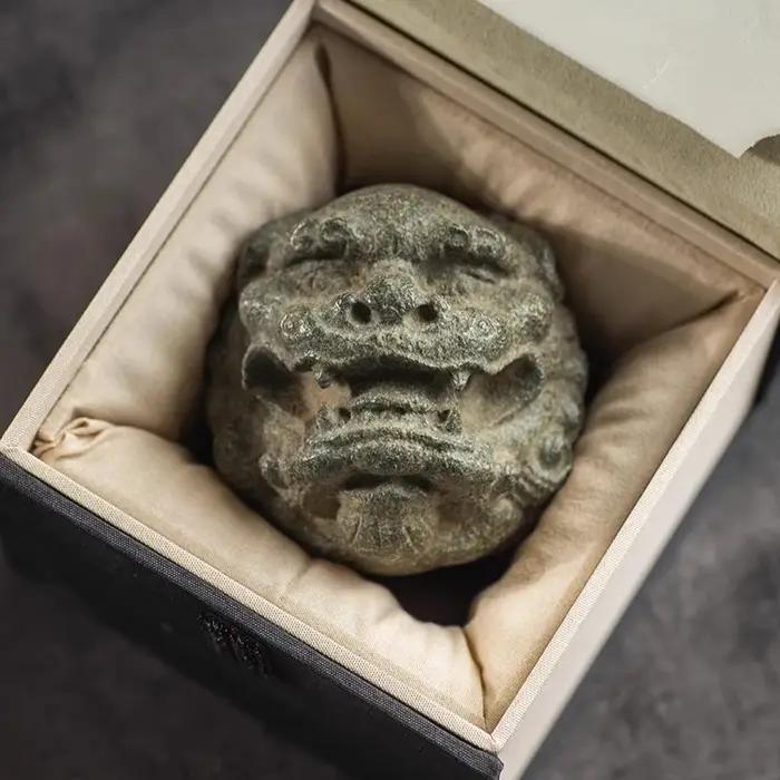 Statue Tête de Lion, Chien Foo Gardien