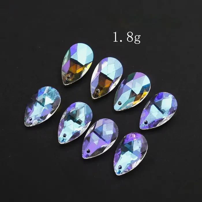 Prisme en cristal goutte d'eau de couleur AB, décorations suspendues à facettes, attrape-soleil, piè