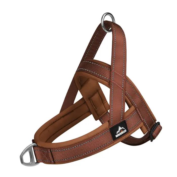 Harnais anti-évasion et anti-traction pour grands chiens, harnais robuste à clip frontal avec poitri
