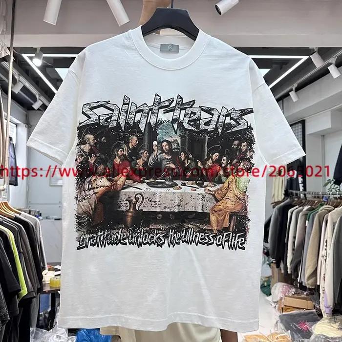 T-shirt imprimé Saint Tears pour hommes et femmes