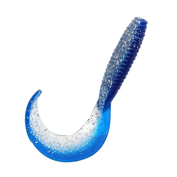 Lot de 10 leurres souples en spirale bicolores