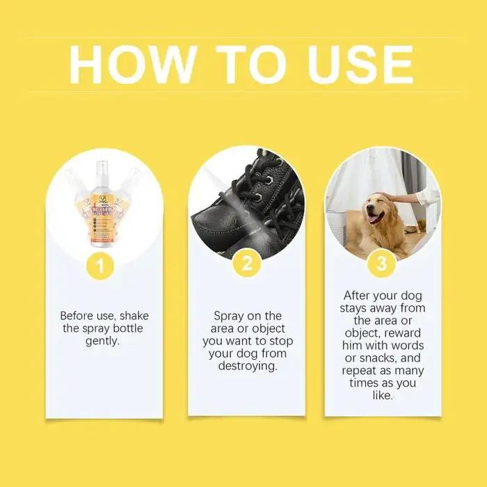 Yegbong Spray Astringent Anti-Mastication pour Chiens – Aide à l'Entraînement