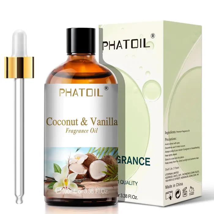 PHATOIL 100ML noix de coco pêche myrtille mangue huile parfumée pomme banane raisin citron arôme