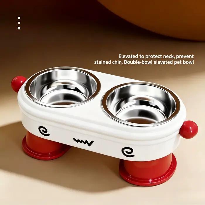 Gamelle surélevée pour chien, double distributeur anti-renversement, gamelle 2-en-1 pour nourriture et eau, plat portable surélevé pour animaux de compagnie pour usage quotidien