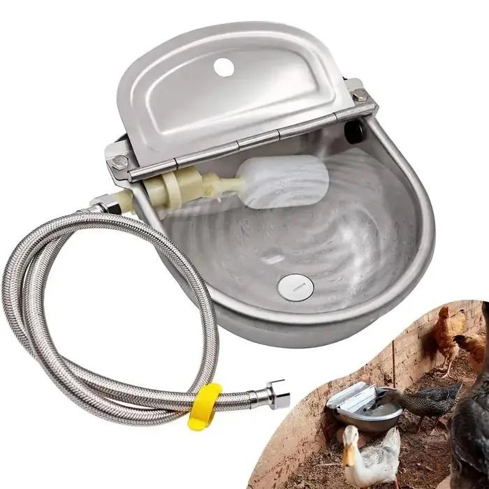Distributeur d'eau automatique en acier inoxydable pour chiens, bol à boire pour ferme, bétail, cheval, chèvre, mouton