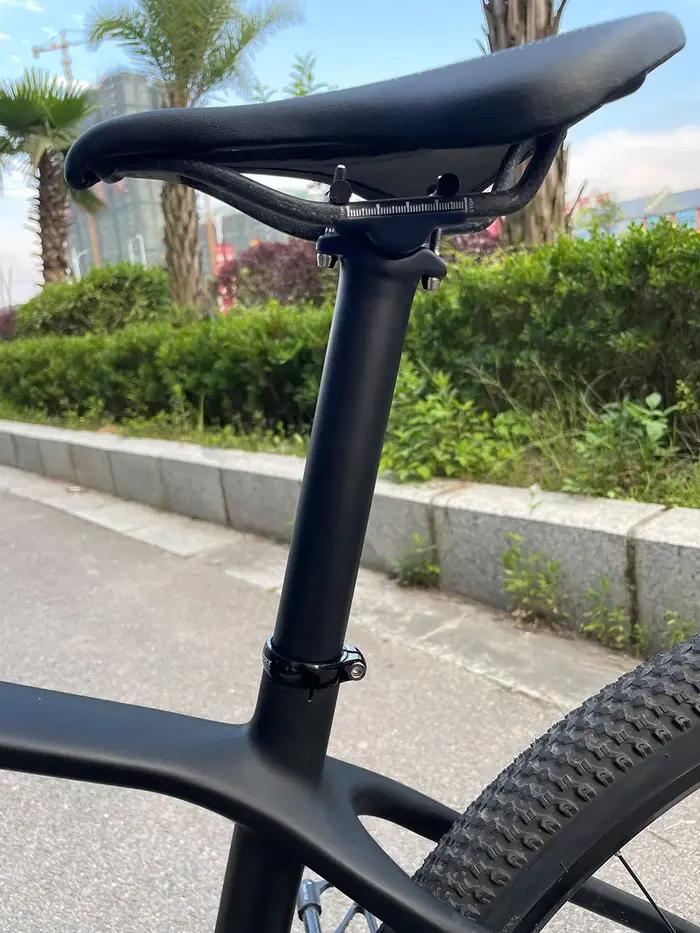 Tige de selle de vélo en Fiber de carbone T800, Tube de selle de route/montage, pièces de vélo 27.2/