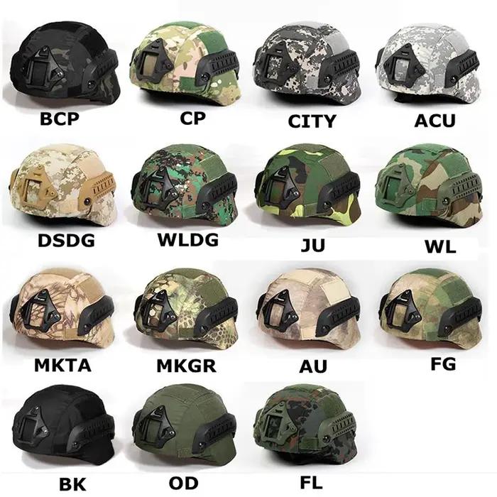 Housse camouflage MICH2000 pour casque tactique, accessoire militaire chasse et airsoft