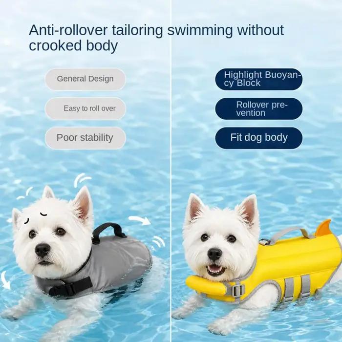 Gilet de sauvetage pour chien à haute flottabilité avec poignée
