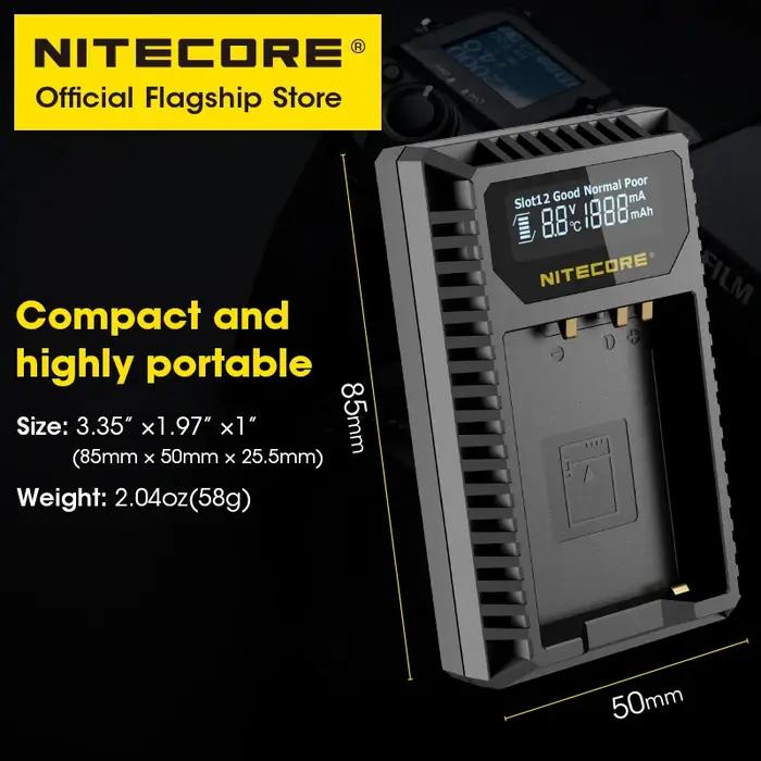NITECORE FX1 Caméra Chargeur Touristes Fente USB LCD Intelligent Chargeur Sortie 1000mAh Pour Fujifi