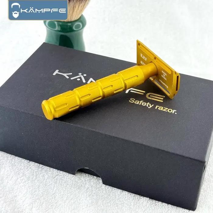 Rasoir de sécurité à double tranchant en aluminium AL7075 de haute qualité, usiné CNC par KAMPFE, ca