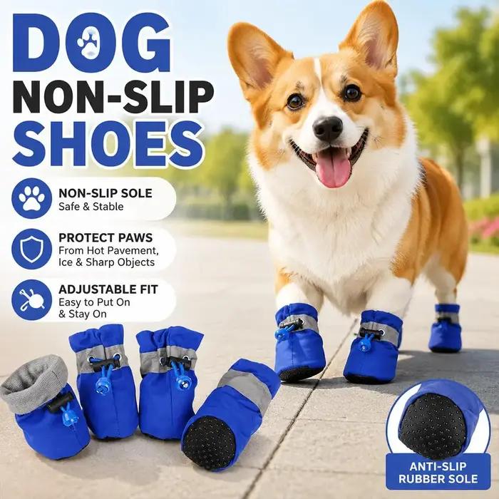 Bottes antidérapantes pour chiens, protection toute l'année, tissu pailleté, semelles caoutchouc antidérapantes, confort et sécurité pour chiens, occasions spéciales et quotidiennes