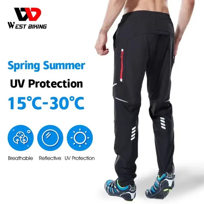 WEST BIKING – pantalon de cyclisme coupe-vent, séchage rapide, pantalon de vélo d'équitation, de pêc