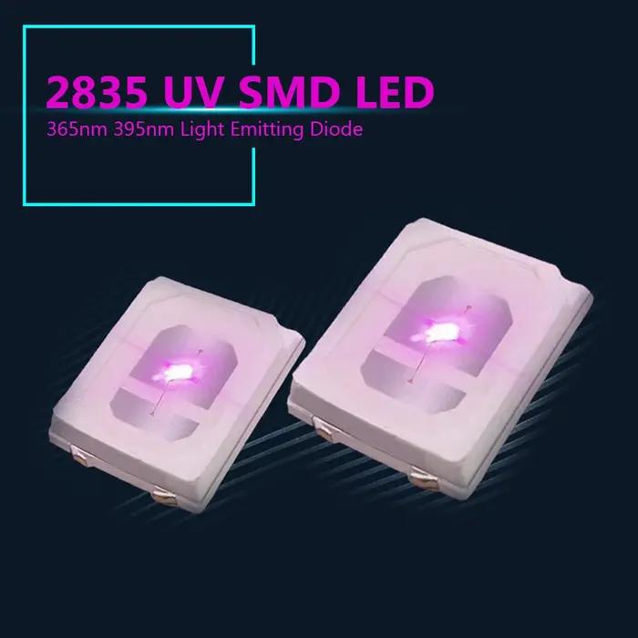 2835 3528 SMD UV violet puce de lumière lampes ltraviolet 0.5W 0.2W 395nm 365nm LED Diode électrolum