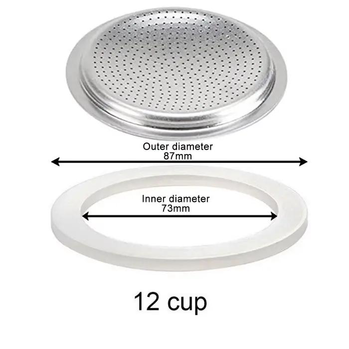 Pièces de rechange spéciales pour cafetières à expresso cône en acier inoxydable et joints en caoutchouc et silicone pour cafetières à expresso moka et accessoires à café occasions spéciales