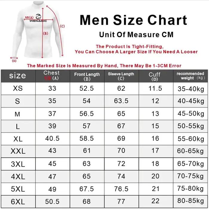 Vêtements de surf à manches longues pour hommes