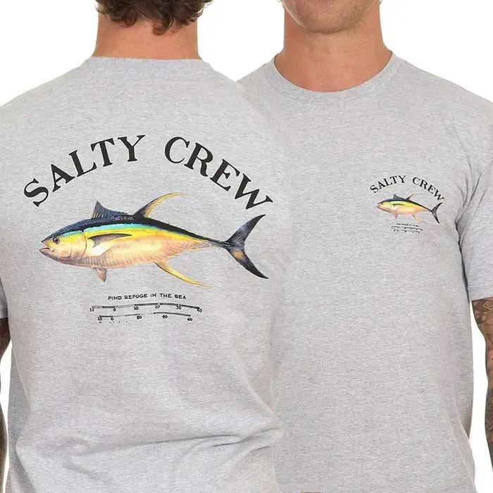 T-shirt cadeau pour pêcheur de thon à ailerons jaunes. T-shirts décontractés à manches courtes 100%