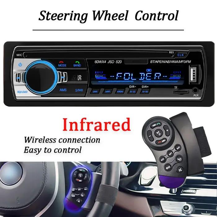 Hippcron autoradio 1din stéréo multimédia lecteur MP3 numérique Bluetooth FM Audio musique USB avec