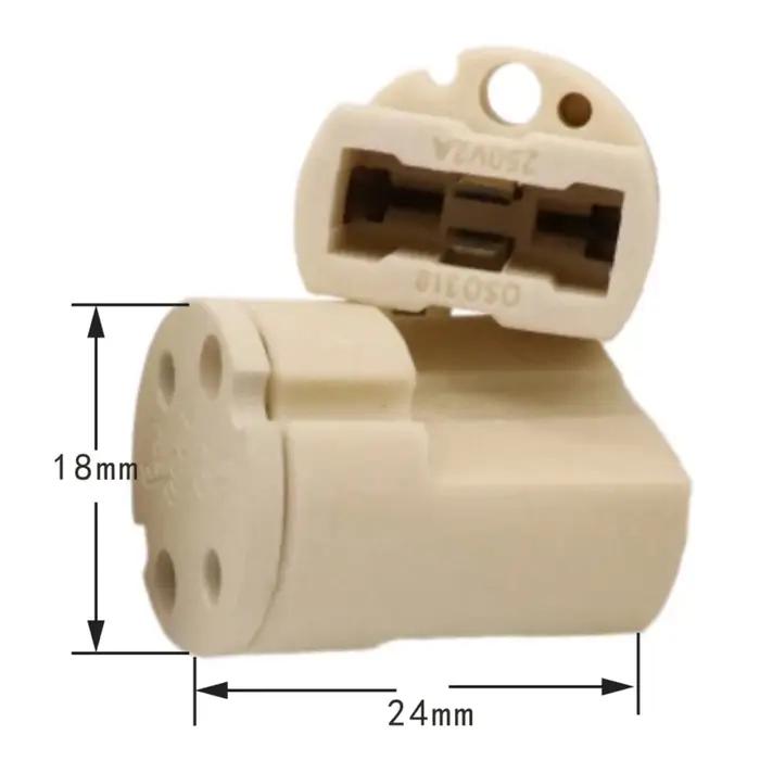 Support de lampe à câblage de vieillissement en céramique G9, 2 pièces, avec câble, convertisseur de