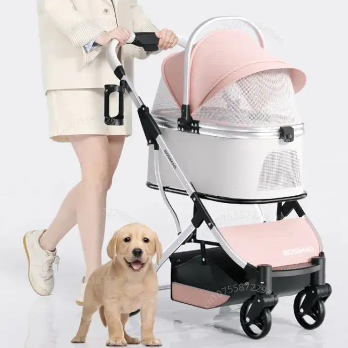 Poussette de voyage légère pour animaux de compagnie