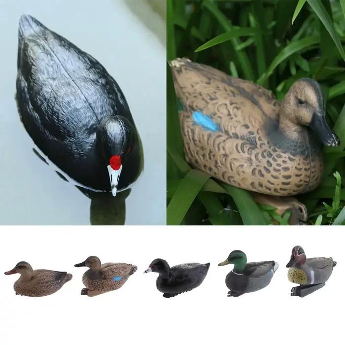 Lot de 5 leurres canards flottants pour chasse - répulsif oiseaux décor jardin sculpture
