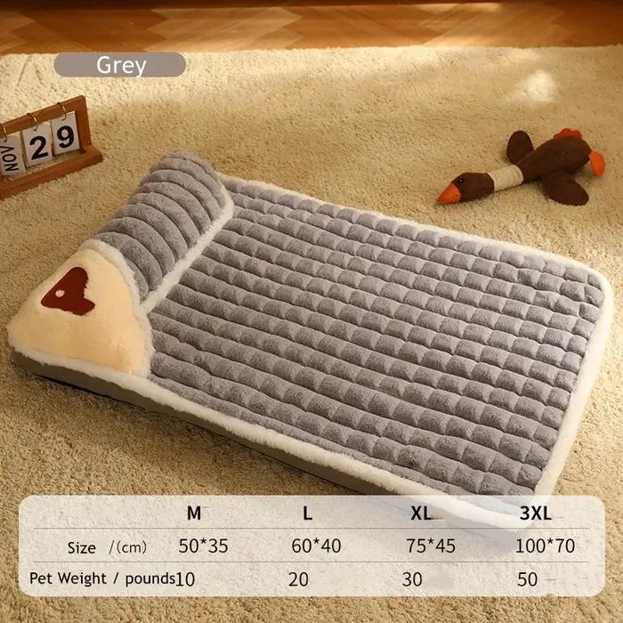 Lit en tissu de corail BPEDT avec couverture amovible pour chiens de petite et grande taille tapis de luxe avec oreiller housse lavable occasi