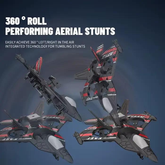 Avion RC avec caméra, hélicoptère télécommandé, pour éviter les obstacles, avion de chasse 2.4G en mousse EPP, jouets de noël pour enfants