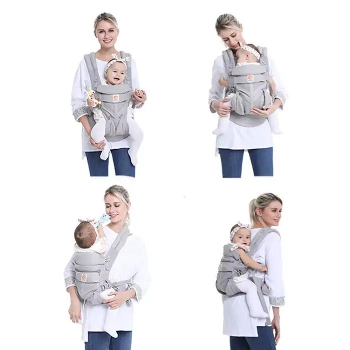 Porte-bébé Ergobaby toutes positions, sling bébé avec tissu en coton respirant pour les quatre saiso