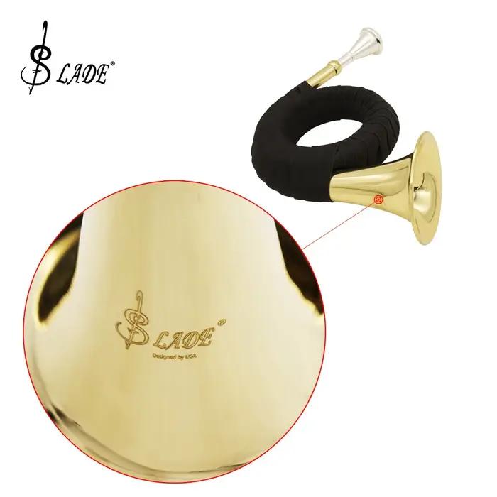 Corne de chasse SLADE Bb en laiton plaqué or