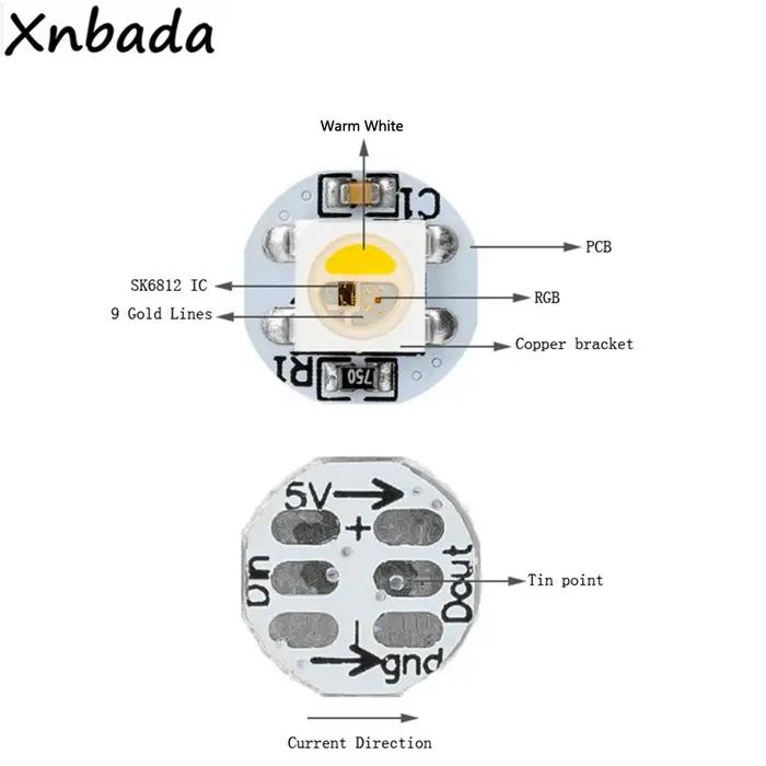Panneau de dissipateur de chaleur, 4 broches WS2812B WS2812 500 rvb WS2811 IC SK6812 RGBW intégré DC