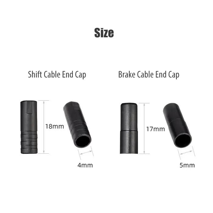 1000 pièces/boîte route vtt vélo 4mm 5mm vélo dérailleur changement de frein câble embout couvercle