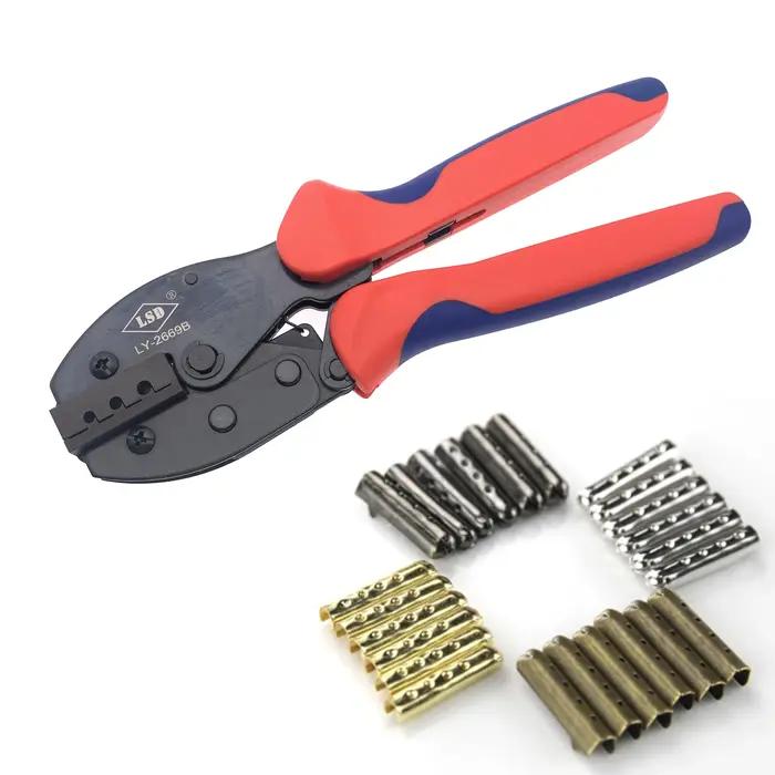 Outil de sertissage multifonctionnel LY-2669B acier au carbone pour connecteur de lacet gaines métalliques bricolage multifonctionnel