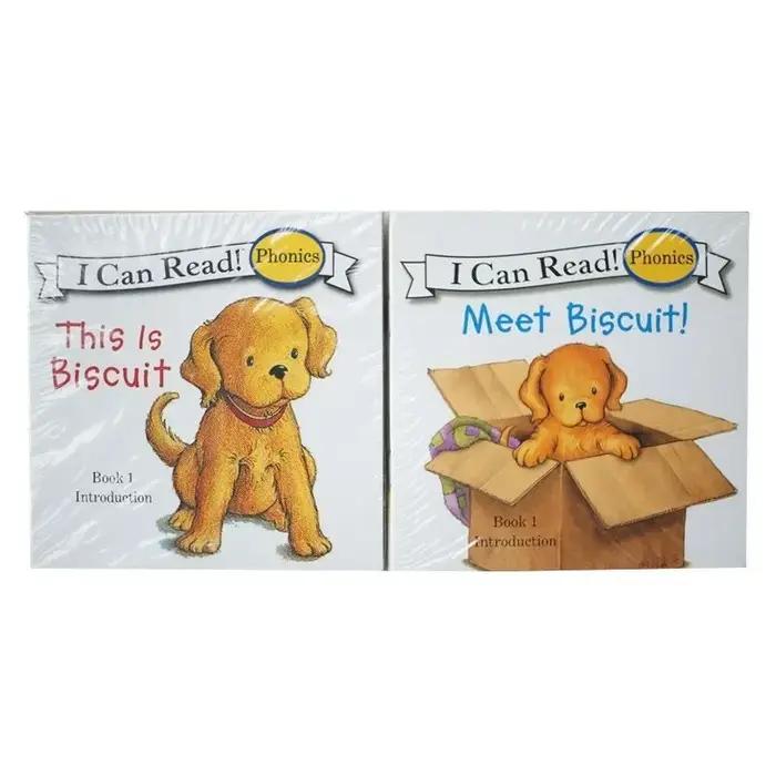 Livre d'images de la série Biscuit Dog pour enfants, dessin animé anglais, nettoyage des enfants, apprendre les enfants, livre de lecture, 12 nettoyages par ensemble