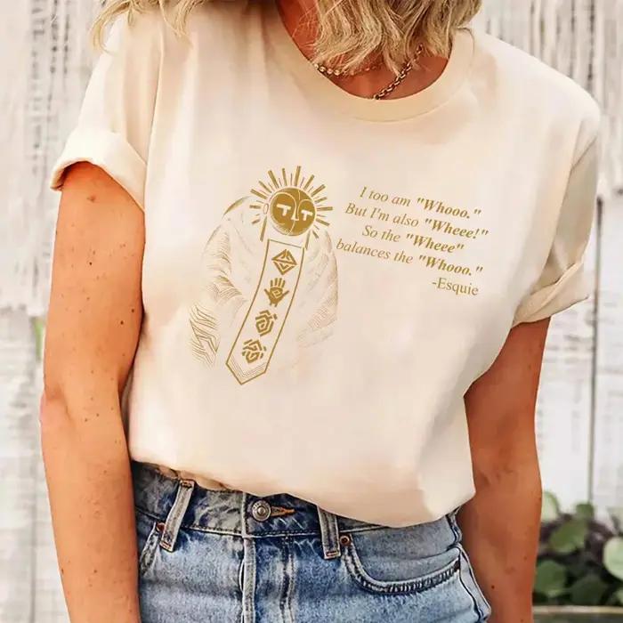 T-Shirt Esquie Clair Obscur Expedition 33 Pour Gamers Occasions Spéciales Style Décontracté Matière Coton Polyester