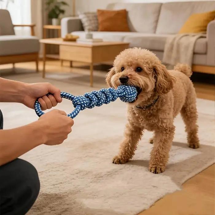 Jouet en corde à nœuds pour chien