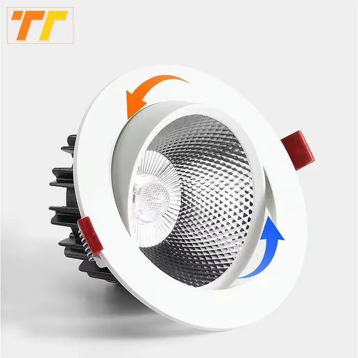 Downlights LED à intensité variable 7W 9W spots 12W 15W AC90V-260V 5W 18W 24W COB puce plafonniers e
